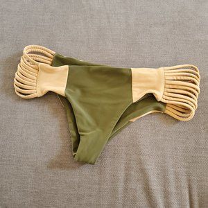 (Never Worn, Without Tags) Stone Fox Swim Olive Green Capri Bottom, Size Small